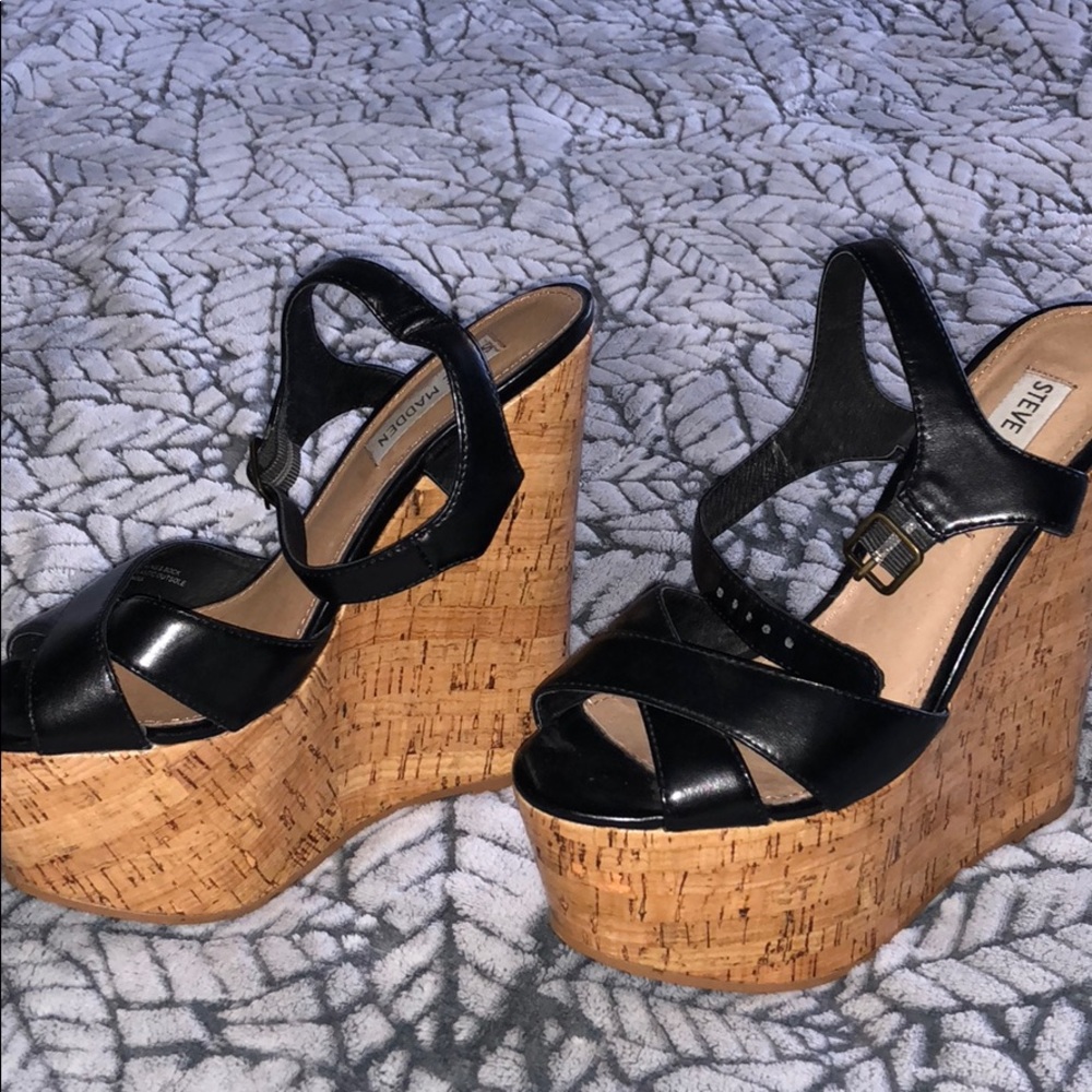 Steve Madden cork wedge (high)